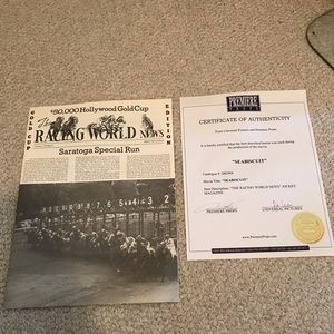 Seabiscuit “The Racing World News” jockey magazine screen worn/seen